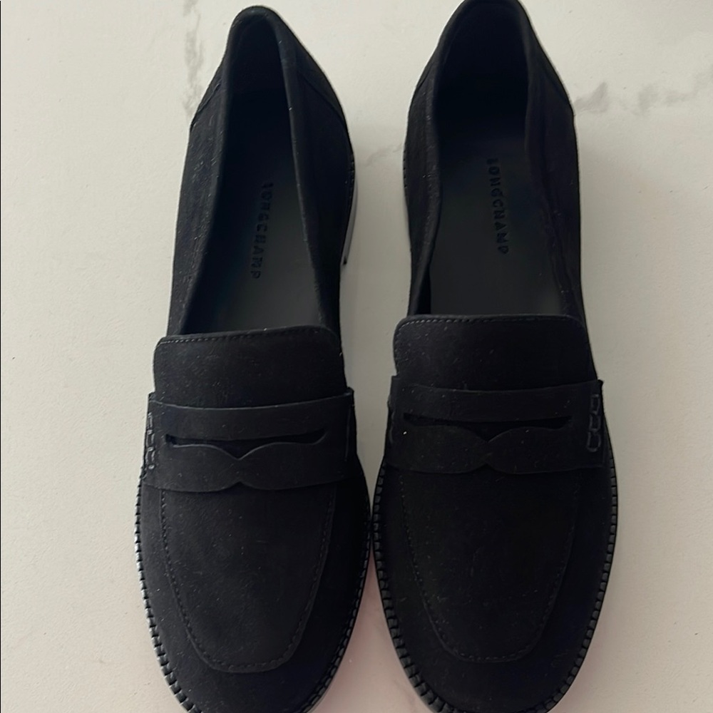 Longchamp Women's Black Loafers